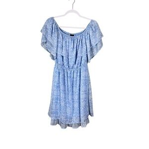 Disney Light Blue Off-Shoulder Floral Dress